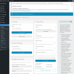 Page screenshot: WP DSGVO Tools