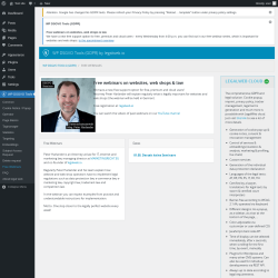 Page screenshot: WP DSGVO Tools → Free Webinars