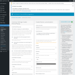 Page screenshot: WP DSGVO Tools → Cookie Notice / Popup