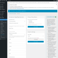 Page screenshot: WP DSGVO Tools → Operator