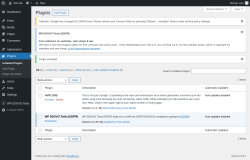 Page screenshot: Plugins ‹ Test site — WordPress
