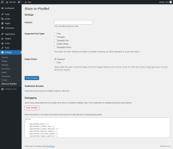 Page screenshot: Settings &rarr; Share on Pixelfed