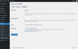 Page screenshot: Settings &rarr; Share on Pixelfed &rarr; Advanced