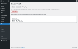 Page screenshot: Settings &rarr; Share on Pixelfed &rarr; Debugging