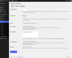 Page screenshot: Settings &rarr; Share on Pixelfed &rarr; Advanced