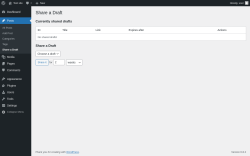 Page screenshot: Posts → Share a Draft