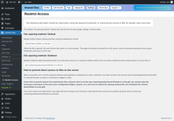 Page screenshot: Shared Files → ↳ Restrict Access