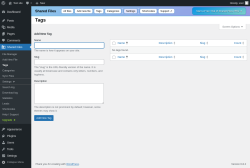 Page screenshot: Shared Files → Tags