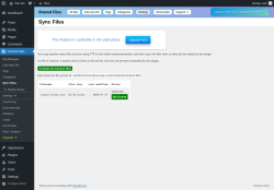 Page screenshot: Shared Files → Sync Files
