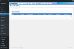 Page screenshot: Shared Files → Download log