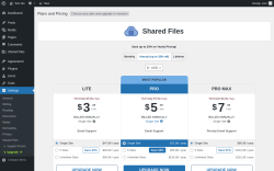 Page screenshot: Shared Files → Upgrade  ➤
