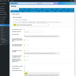 Page screenshot: Shared Files → Settings  ➤