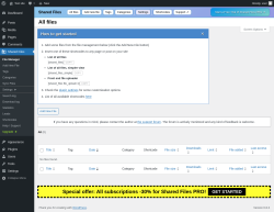 Page screenshot: Shared Files