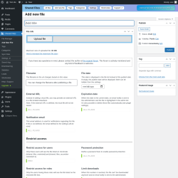 Page screenshot: Shared Files → Add New File