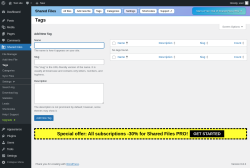 Page screenshot: Shared Files → Tags