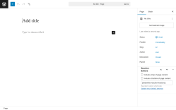 Page screenshot: Add Page ‹ Test site — WordPress