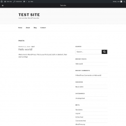 Page screenshot: Test site – Just another WordPress site