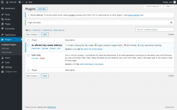 Page screenshot: Plugins &lsaquo; Test site &mdash; WordPress