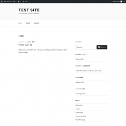 Page screenshot: Test site &ndash; Just another WordPress site