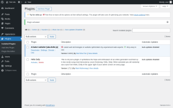 Page screenshot: Plugins &lsaquo; Test site &mdash; WordPress