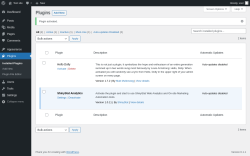 Page screenshot: Plugins &lsaquo; Test site &mdash; WordPress