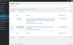 Page screenshot: Plugins &lsaquo; Test site &mdash; WordPress