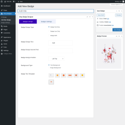 Page screenshot: Shop Badges &rarr; Add New Badge