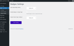Page screenshot: Shop Badges &rarr; Badge Settings