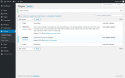 Page screenshot: Plugins &lsaquo; Test site &mdash; WordPress