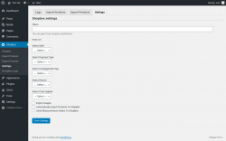Page screenshot: Shopbox &rarr; Settings
