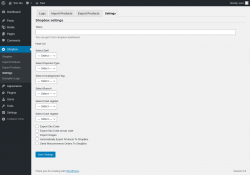 Page screenshot: Shopbox &rarr; Settings