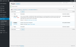 Page screenshot: Plugins &lsaquo; Test site &mdash; WordPress