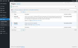 Page screenshot: Plugins &lsaquo; Test site &mdash; WordPress