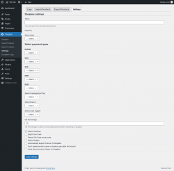 Page screenshot: Shopbox &rarr; Export  Products