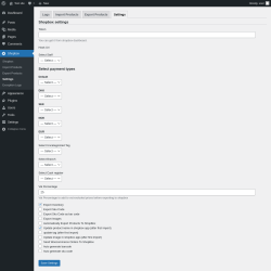 Page screenshot: Shopbox &rarr; Settings