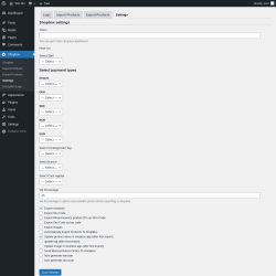 Page screenshot: Shopbox &rarr; Settings