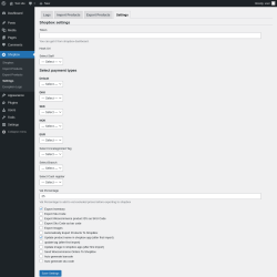 Page screenshot: Shopbox &rarr; Settings