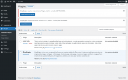 Page screenshot: Plugins ‹ Test site — WordPress