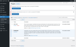 Page screenshot: Plugins ‹ Test site — WordPress