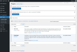Page screenshot: Plugins ‹ Test site — WordPress