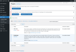 Page screenshot: Plugins ‹ Test site — WordPress