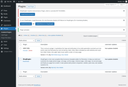 Page screenshot: Plugins &lsaquo; Test site &mdash; WordPress