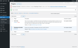 Page screenshot: Plugins ‹ Test site — WordPress