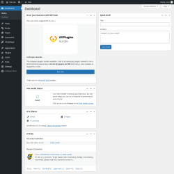 Page screenshot: Dashboard ‹ Test site — WordPress