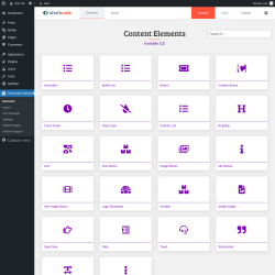 Page screenshot: Shortcode Addons