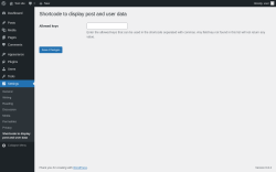 Page screenshot: Settings → Shortcode to display post and user data