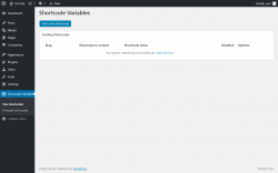 Page screenshot: Shortcode Variables &rarr; Your shortcodes
