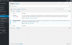 Page screenshot: Plugins &lsaquo; Test site &mdash; WordPress