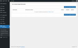 Page screenshot: Snippet Shortcodes