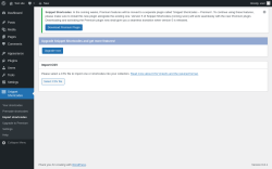 Page screenshot: Snippet Shortcodes &rarr; Import shortcodes